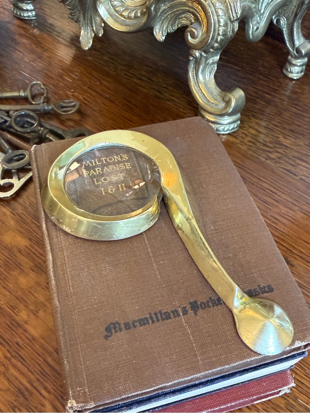 Vintage “Question Mark” Brass Magnifier